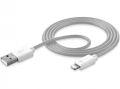 Adaptador de USB a Lightning - CellularLine USBDATAMFISMARTW, Cable datos y carga, 1m, Blanco