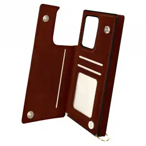 Avizar Funda Tarjetera con Correa Marrón para Samsung Galaxy S20 Ultra