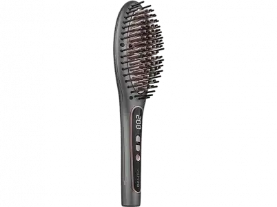 Cepillo alisador - Cecotec Bamba InstantCare 1100 Smooth Brush, Tecnología ProIonizer, 220º, 61 púas, Cerámica, Gris