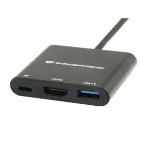 Conceptronic Donn Adaptador USB-C a HDMI Negro