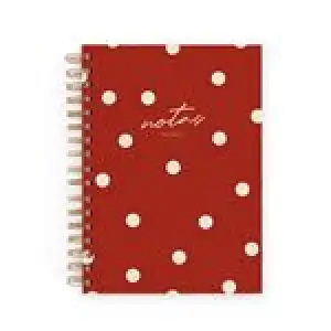 Cuaderno A5 Charuca Carmín Puntos