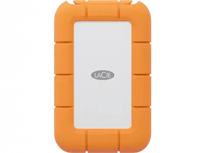 Disco duro SSD externo - Lacie Rugged Mini, 1TB, USB-C, 2.5", Naranja