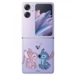 Funda Para Oppo Find N2 Flip Oficial De Disney Angel & Stitch Beso - Lilo & Stitch