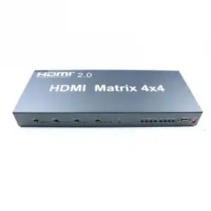 Kimex Matriz HDMI 2.0 4x Entradas-4x Salidas 4K 60Hz RS232/EDID