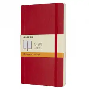 Moleskine Classic Cuaderno Grande 192 Páginas Rayadas Tapa Blanda Rojo