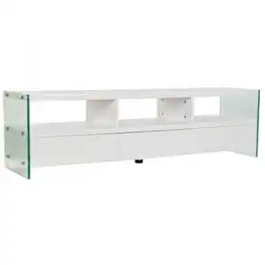 Mueble De Tv Dkd Home Decor Blanco Cristal Mdf (160 X 45 X 40 Cm)