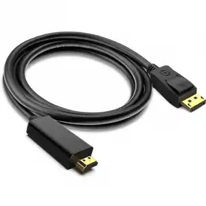 OcioDual Cable Displayport DP a HDTV 1,8m Negro Resolución 4K Macho para Monitor Proyector