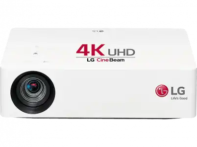 Proyector - LG HU70LS, Láser, 1500 lúmenes, 4K 3840 x 2160, 28 dB, 210W, 140", Blanco