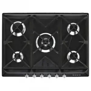 Smeg Victoria SR975NGH Placa de Gas 5 Zonas 70cm Negra