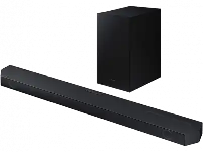 Barra de sonido - Samsung HW-Q60C/ZF, Bluetooth, Dolby Atmos 3.1, 31W, Subwoofer inalámbrico incluido, Sonido Inteligente Lite, Tap Sound, Negro