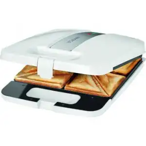 Bomann St 1472 - Sandwichera Para 4 Sandwiches, Antiadherente, 1200 W, Color Blanco