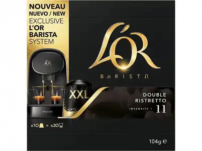 Cápsulas monodosis - L'OR Barista Doble Ristretto 11, Pack de 10, XXL, Exclusivas para