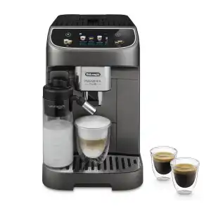 De'Longhi - Cafetera Superautomática De'Longhi Magnifica Plus Titanium Black ECAM320.70.TB con jarra LatteCrema Hot.