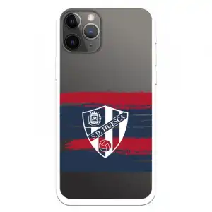 Funda Licencia Oficial SD Huesca Rayas Transparente para iPhone 11 Pro