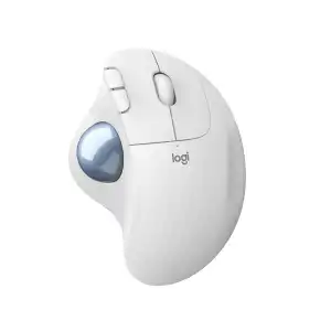 Logitech - Ratón óptico Inalámbrico ERGO M575 Trackball Blanco Crudo