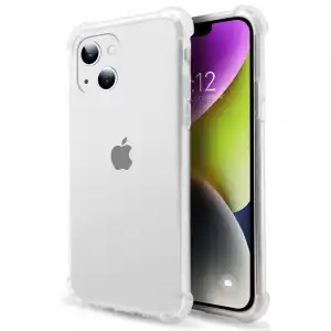 PcCom Essential Funda Antishock Transparente para iPhone 14
