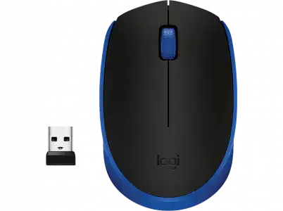 Ratón inalámbrico - Logitech M171, 1000 ppp, Ambidiestro, USB, Azul