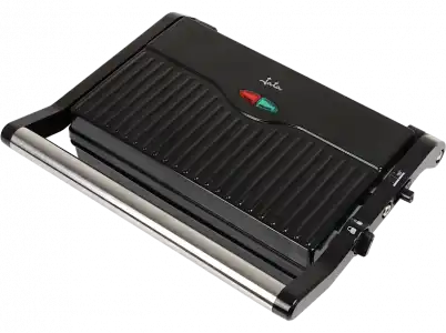 Sandwichera - Jata JEGR1107, 1000W, Parrilla eléctrica y grill, Base antiadherente, Apertura 180º, Negro