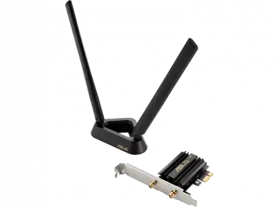 Adaptador Wi-Fi - ASUS PCE-AXE59BT, 6, 160 MHz, Bluetooth 5.2, Negro, Oro, Plata