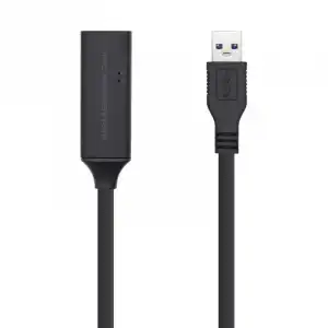 Aisens Cable Alargador USB 3.0 Tipo A Macho/Hembra con Amplificador 15m Negro