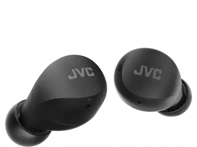 Auriculares True Wireless - JVC Gumy Mini HA-A6T, Control táctil, Autonomía 23 horas, Compatible con asistente de voz, IPX4, Negro + Estuche carga