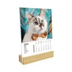Calendario de mesa 2024 mes visto Gatos