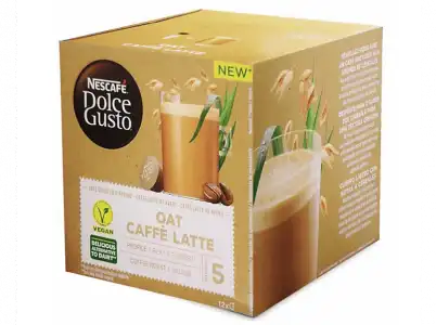 Cápsulas monodosis - Dolce Gusto 12451273, Nescafe Café con Leche de Avena, Apto para veganos, 12 unidades