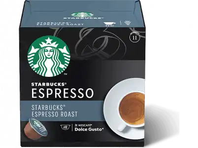 Cápsulas monodosis - Starbucks Espresso Roast, Intensidad 11, 12 cápsulas, Para Dolce Gusto