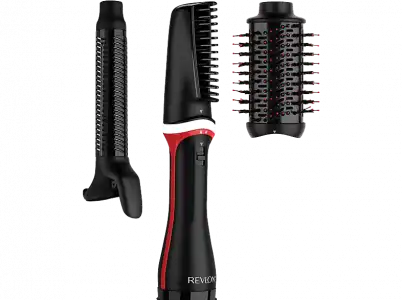 Cepillo alisador - Revlon one-Step Blow-Dry Multi Styler 3 en 1, 4 temperaturas, Accesorios incluidos, Wet&Dry, Negro