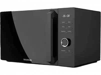 Microondas - Taurus Style, digital, 900W, Grill 1000W, 10 niveles, Descongela, 23 L, Negro