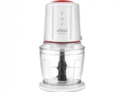 Mini picadora - Ufesa Easy Chop, 500 W, 800 ml, Acero inoxidable, 2 velocidades, Blanco