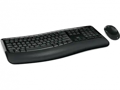 Pack Teclado + Ratón - Microsoft Wireless Comfort Desktop 5050, Inalámbrico, RF inalámbrico, USB, Negro