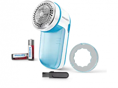 Quitapelusas - Philips GC026/00, Rejilla con 3 tamaños diferentes, 8800 Rotaciones por minuto, Azul y blanco