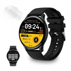 Smartwatch Ksix Core Negro + Protectores De Pantalla (2 Uds.)