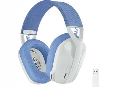 Auriculares gaming - Logitech G G435, De diadema, Inalámbricos, Bluetooth, Hasta 18 horas, Micrófono, PC/Mac, PS, Nintendo, Blanco