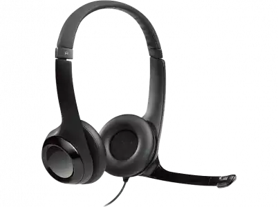 Auriculares - Logitech USB Headset H390, De diadema, Con cable, Para PC, Micrófono, Cancelación de ruido, Negro