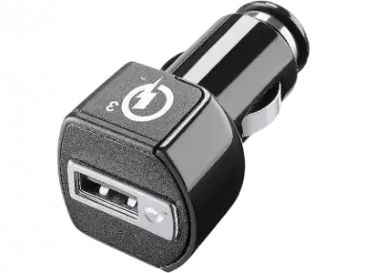 Cargador USB para coche - CellularLine CBRHUKITQCT, Universal, 18W, C, Negro