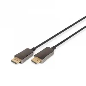 Digitus Cable de Fibra Óptica DisplayPort UHD 8K Macho/Macho 30m Negro