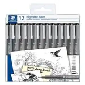 Estuche 12 Rotuladores calibrados STAEDTLER Pigment Liner 308-9