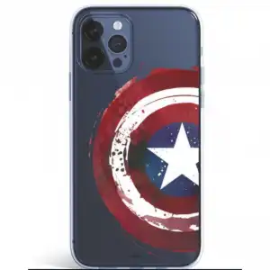 Funda Oficial de Marvel Capitán América Escudo Transparente para iPhone 12 Pro Max