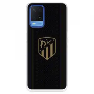 Funda Para Oppo A54 4g Del Atleti Escudo Dorado Fondo Negro - Licencia Oficial Atlético De Madrid