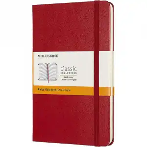 Moleskine Classic Cuaderno 208 Hojas Páginas Rayadas Tapa Dura Rojo