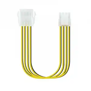 Nanocable Cable de Alimentación Extensor para Fuentes de Alimentación 8 Pines/H-4+4 Pines/M 30cm