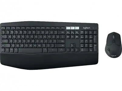 Pack Teclado + Ratón - Logitech MK850, Cable/Inalámbrico, Bluetooth, USB, Negro