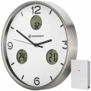 Reloj Climático Mytime Io Nx Con Temperatura Y Humedad 30cm Bresser - Blanco