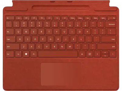 Teclado - Microsoft Surface Pro Signature, Para 8 Y X, Rojo