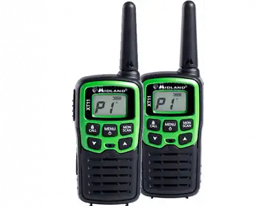 Walkie Talkie - Midland XT30, verde, 6km de alcance, 16 canales, manos libres