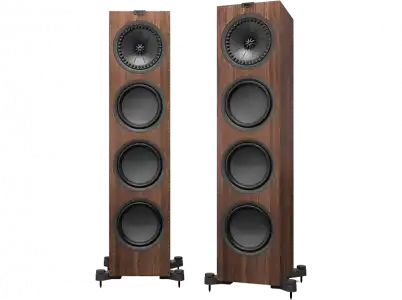 Altavoz de suelo - KEF Q750, Pack 2, 15 150 W, Uni-Q 1”-6.5”, 3 x Woofer 6.5”, 48Hz-28KHz, 8Ω /88dB, Nuez