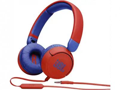 Auriculares - JBL JR310, Diadema, 32 Ω, 20 Hz kHz, Micrófono, 115 g, Rojo