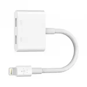 Belkin Rockstar™ Adaptador de Audio + Carga Lightning Blanco